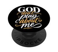 Dios no juegue sobre mí Fe Cristiana PopSockets PopGrip Adhesivo