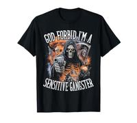 Dios no quiera Que Sea un gángster Sensible, Divertido Esqueleto Pirata Camiseta
