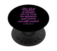 Dios Nos DIO Poder Amor autocontrol 2 Timoteo 1:7 Biblia Orar PopSockets PopGrip Adhesivo