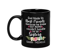 Dios Nos Hizo Mejores Amigos Tazón Novedad Tazas De Regalo Graciosa Tazón De Café Regalos Novedosos Para Familiares Novios Amigos 330Ml