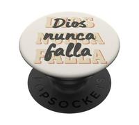 Dios Nunca Falla Cita Cristiana Española Gráfico PopSockets PopGrip Adhesivo