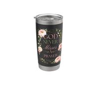 Dios nunca pierde una oración Salmo 145:19 Vaso térmico de acero inoxidable de doble pared