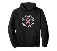 Dios País Dios gobierna la fe patriótica conservadora Sudadera con Capucha