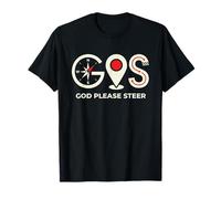 Dios por Favor Dirige Cristiano GPS Fe Navegación Religioso Camiseta