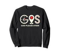 Dios por Favor Dirige Cristiano GPS Fe Navegación Religioso Sudadera