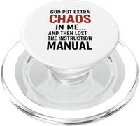 Dios puso un Caos Extra en mí y Luego perdió la instrucción Diversión PopSockets PopGrip para MagSafe