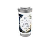 Dios restaura lo que se perdió Joel 2:25 Vaso térmico de acero inoxidable de doble pared