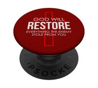 Dios restaurará todo lo que el enemigo te robó PopSockets PopGrip Adhesivo