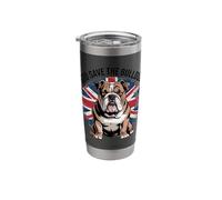 Dios salve al bulldog Vaso térmico de acero inoxidable de doble pared