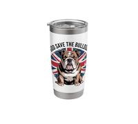 Dios salve al bulldog Vaso térmico de acero inoxidable de doble pared