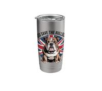 Dios salve al bulldog Vaso térmico de acero inoxidable de doble pared