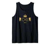 Dios Salve al Rey Carlos III Diseño de patrón Camiseta sin Mangas