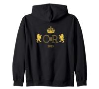 Dios Salve al Rey Carlos III Diseño de patrón Sudadera con Capucha