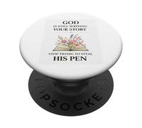 Dios Sigue escribiendo Historia Cristiana inspiradora Esperanza fe PopSockets PopGrip Adhesivo