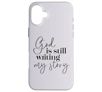 Dios sigue escribiendo mi historia Fe cristiana Religioso Carcasa para iPhone 16 Plus