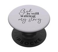 Dios sigue escribiendo mi historia Fe cristiana Religioso PopSockets PopGrip Adhesivo