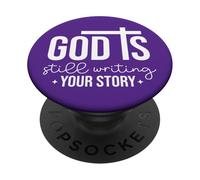 Dios Sigue escribiendo tu Historia Cristiana Hombre y Mujer Amor PopSockets PopGrip Adhesivo