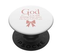 Dios Sigue escribiendo tu Historia Deja de Intentar Robar la Pluma PopSockets PopGrip Adhesivo