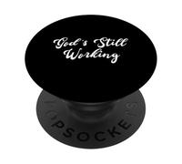 Dios Sigue Trabajando fe Cristiana Jesús Inspirador PopSockets PopGrip Adhesivo