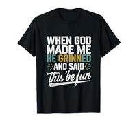 Dios Sonrió Esto Sea Divertido Divertido Cristiano Jesús Religioso Camiseta