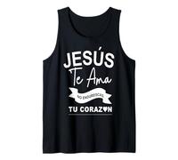 Dios te ama con Amor Eterno, ya no endurezcas más tu corazón Camiseta sin Mangas