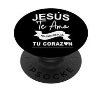 Dios te ama con Amor Eterno, ya no endurezcas más tu corazón PopSockets PopGrip Adhesivo