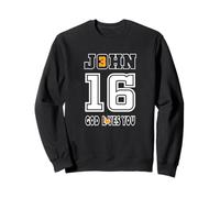 Dios te ama Corazón Cristiano de la Biblia Juan 3 versículo 16 Sudadera