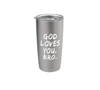 Dios te ama Hermano Cristiano Creyente Fe Iglesia Religiosa Vaso térmico de acero inoxidable de doble pared