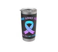 Dios te ama no estás solo Jesús sobrevive a los pensamientos suicidas Vaso térmico de acero inoxidable de doble pared