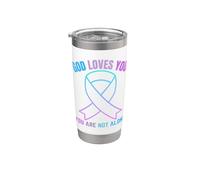 Dios te ama no estás solo Jesús sobrevive a los pensamientos suicidas Vaso térmico de acero inoxidable de doble pared