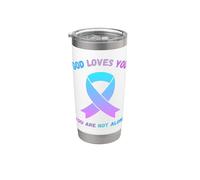 Dios te ama no estás solo Jesús sobrevive a los pensamientos suicidas Vaso térmico de acero inoxidable de doble pared