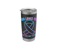 Dios te ama no estás solo Jesús sobrevive a los pensamientos suicidas Vaso térmico de acero inoxidable de doble pared