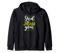 Dios te Bendiga Cristiano Inspirador Sudadera con Capucha