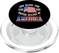 Dios te bendiga y los Estados Unidos de América PopSockets PopGrip para MagSafe
