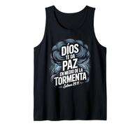 Dios te da Paz en Medio de la tormenta - Salmos 29:11 Camiseta sin Mangas