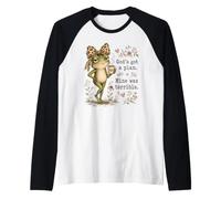 Dios Tiene un Plan Chica de la Iglesia Divertida Christian Frog Faith Camiseta Manga Raglan