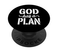 Dios Tiene un Plan: fe Cristiana PopSockets PopGrip Adhesivo