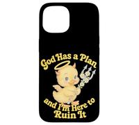 Dios Tiene un Plan Lindo diseño de Patito caótico Carcasa para iPhone 15