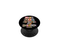 Dios Todas Las Cosas Son posibles Mateo 19:26 Versículo de la Biblia PopSockets PopGrip Adhesivo