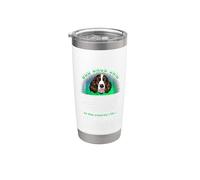 Dios una vez dijo Springer Spaniel inglés Divertido cachorro Vaso térmico de acero inoxidable de doble pared