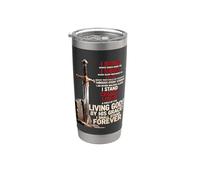 Dios Viviente Hijo del Guerrero Fiel Gracia para Siempre Vaso térmico de acero inoxidable de doble pared