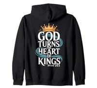 Dios vuelve el corazón de los Reyes Prov 21:1 Sudadera con Capucha