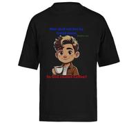 Dios Y El Café Camiseta Extragrande Holgada Negra Unisex Unisex Black tee Baggy Oversized T-Shirt