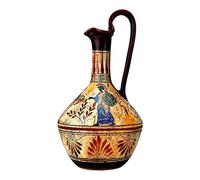 Diosa Atenea y Dios Apollo Laginos Jarrón de cerámica griega antigua