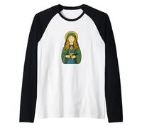 Diosa brígida y su Cruz Celta pagana imbolc Camiseta Manga Raglan