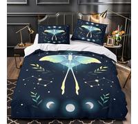 Diosa de la Luna Funda de Edredón Juego de 3 Piezas Suave Impresión 3D Cierre de Cremallera Oculta incluye Fundas de Almohada Antialérgica Fantasía Funda Edredon for Adultos Double（200x200cm）