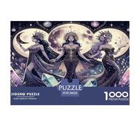 Diosa de la Luna Puzzle 1000 Piezas, Moderno DIY,Entretenimiento Creativo Clásicos para Adultos Y Niños A Partir De 12 Años Rompecabezas Familiar - Obra De Arte 38x26cm/1000pcs