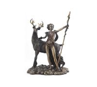 Diosa de la Luna Romana Diana Acabado Bronce Estatua Artemis