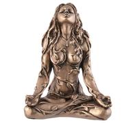 Diosa de la Tierra Gaia en posición de loto, ojos cerrados - bronce by Veronese