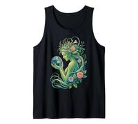 Diosa de la Tierra sosteniendo un Globo Floral Naturaleza Camiseta sin Mangas
